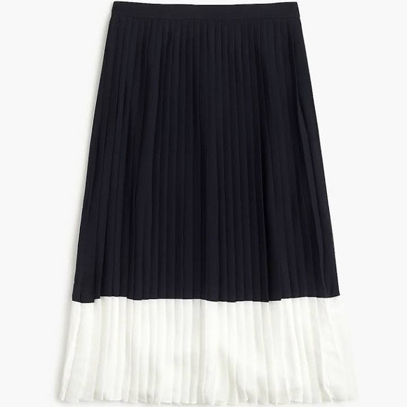 J. Crew Dresses & Skirts - NWOT J Crew Pleated Colorblock Midi Skirt - Size 2